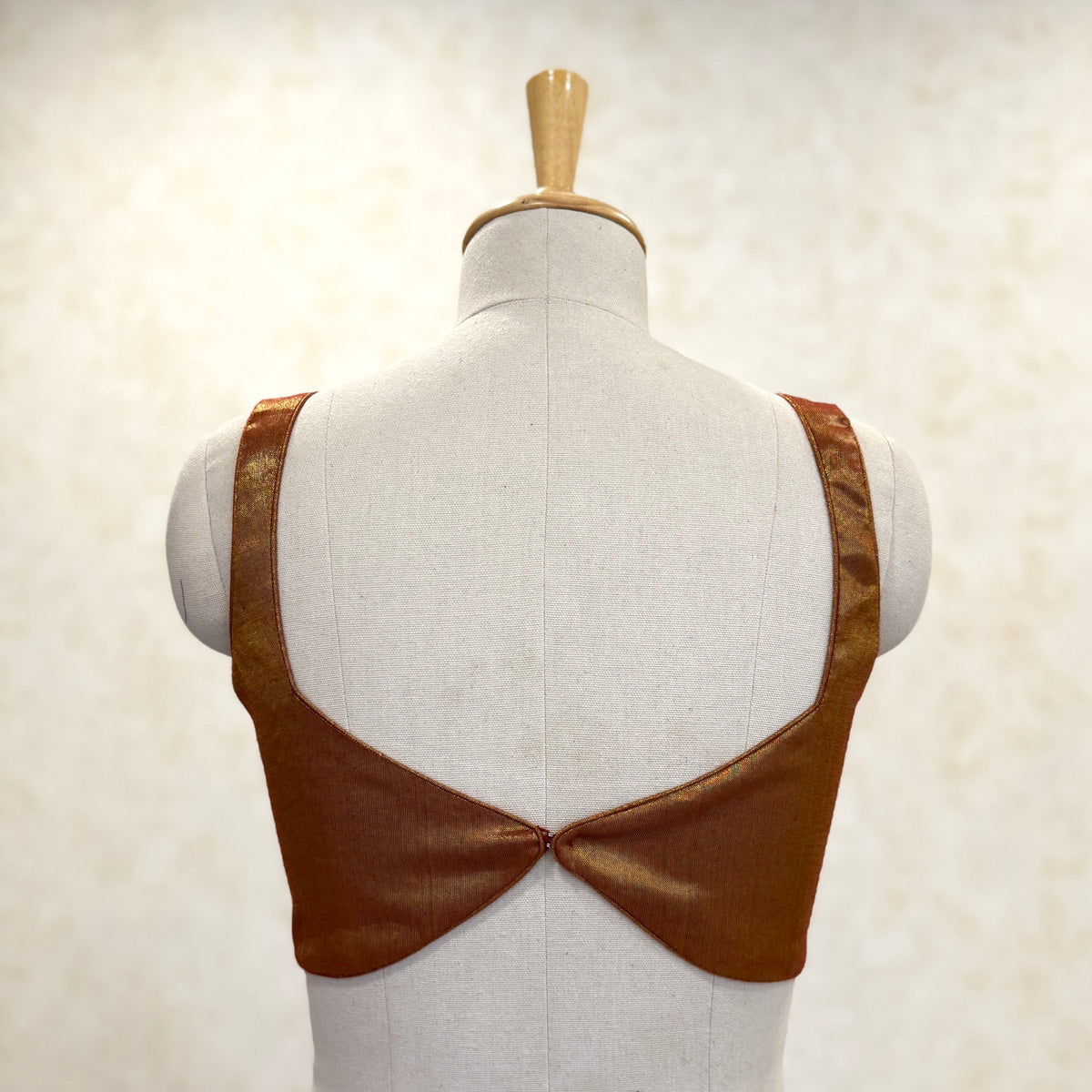 Moon Back Blouse - Red gold