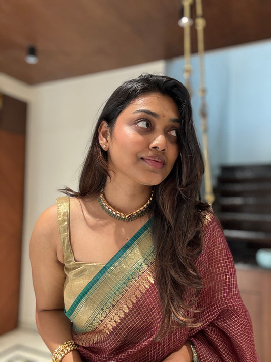 Moon Back Blouse - Medium bronze