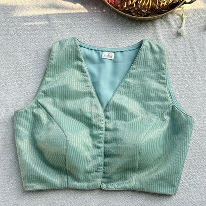 Vasundra Blouse - Turquoise Blue