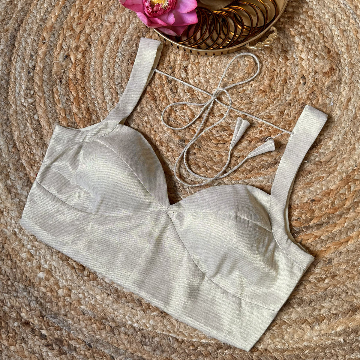 Fish Cut Blouse - White gold