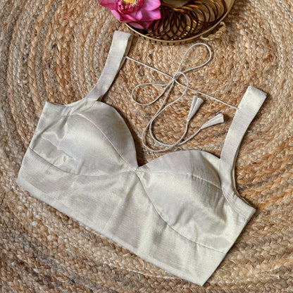 Fish Cut Blouse - White gold
