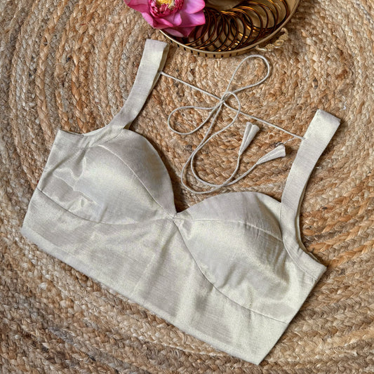 Fish Cut Blouse - White gold