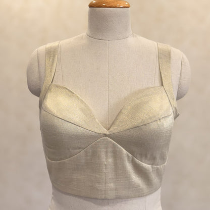 Fish Cut Blouse - White gold