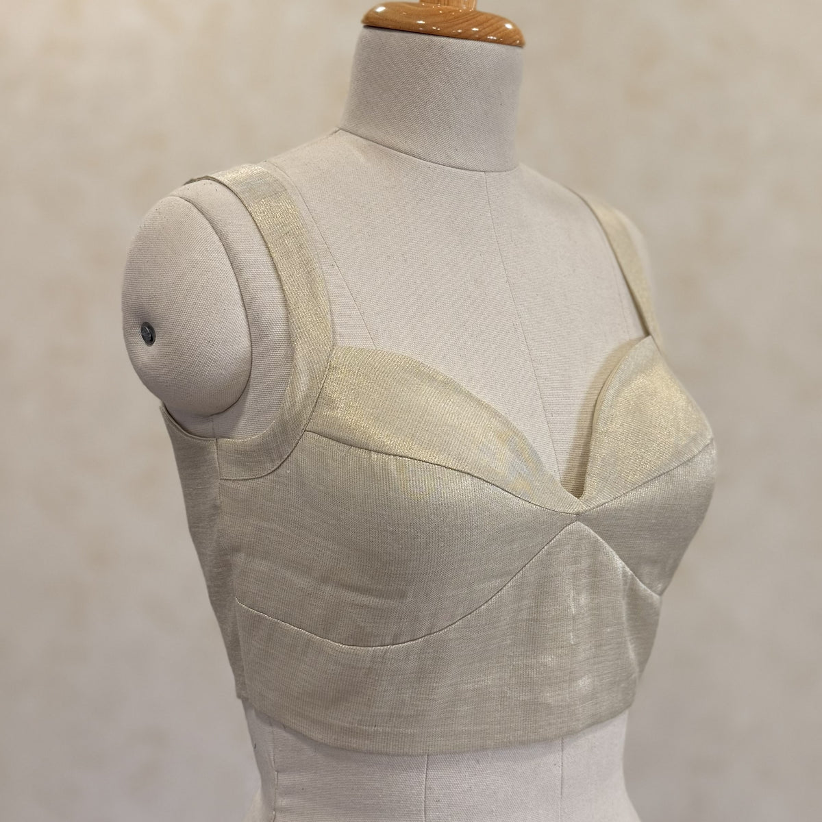 Fish Cut Blouse - White gold