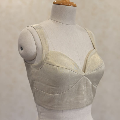 Fish Cut Blouse - White gold