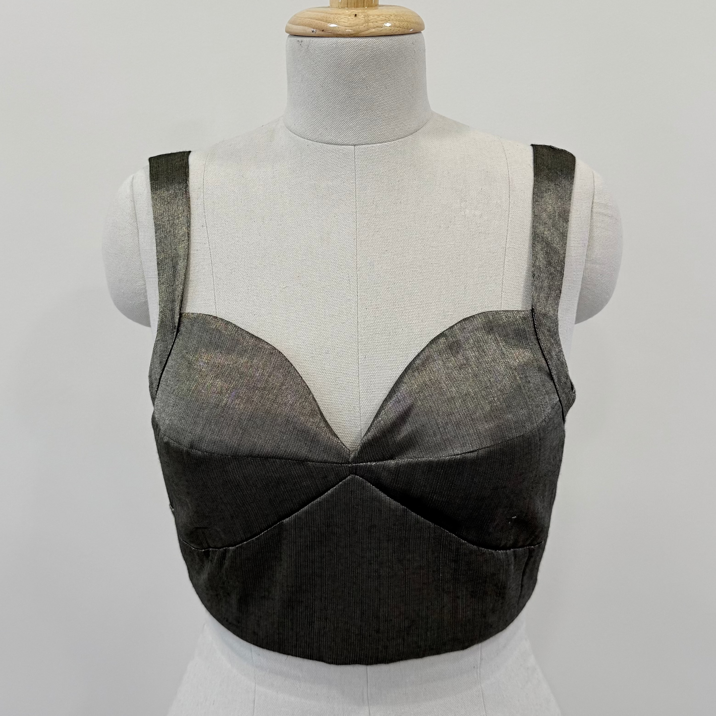 Fish Cut Blouse - Black gold