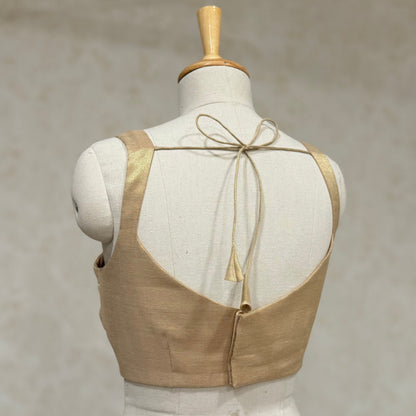 Fish Cut Blouse - Peach gold
