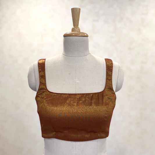 Moon Back Blouse - Red gold