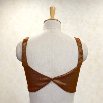Moon Back Blouse - Red gold