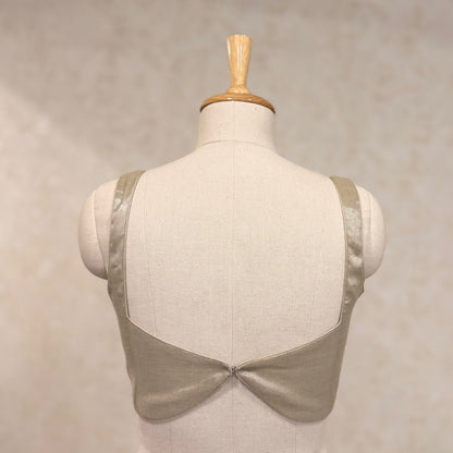 Moon Back Blouse - Silver sand